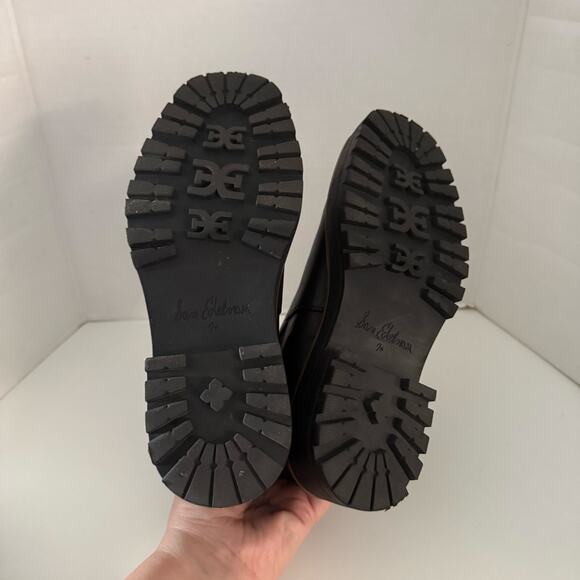 Sam Edelman Laguna Chelsea boot two tone black leather CHUNKY sole pull on 7.5 - Picture 6 of 15